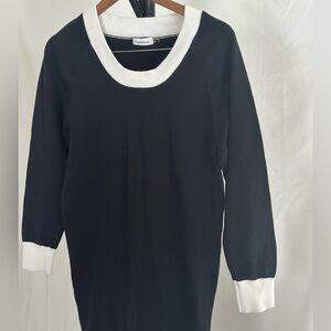 🌼.‎ CALVIN KLEIN BLACK AND WHITE DRESS. MIDI. SIZE SM